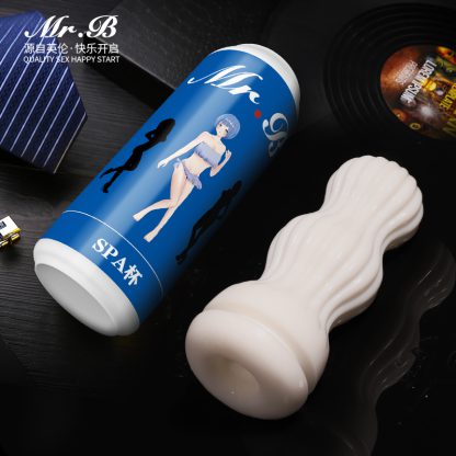 男人用的可乐真空吸吮伸缩杯蓝色主图